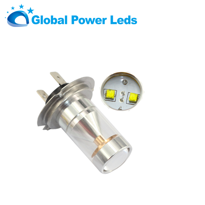 Globalpowerleds GP-T20H7HP06 12v H7 30w WHITE LED FOG AUTO LAMP BULBS 24V CANBUS for VEHICLES LIGHTING SYSTEM SAVE POWER GREEN