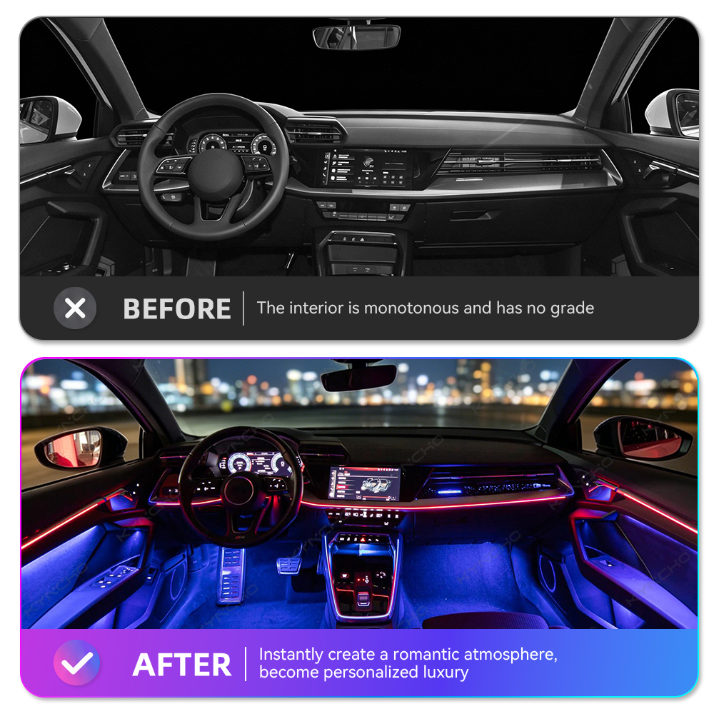 KYNCHO for Audi A3 8Y LED Lighting Lamp Car Ambient Light Symphony Lighting Automotive Ambient Lighting Auto Interior Lighting