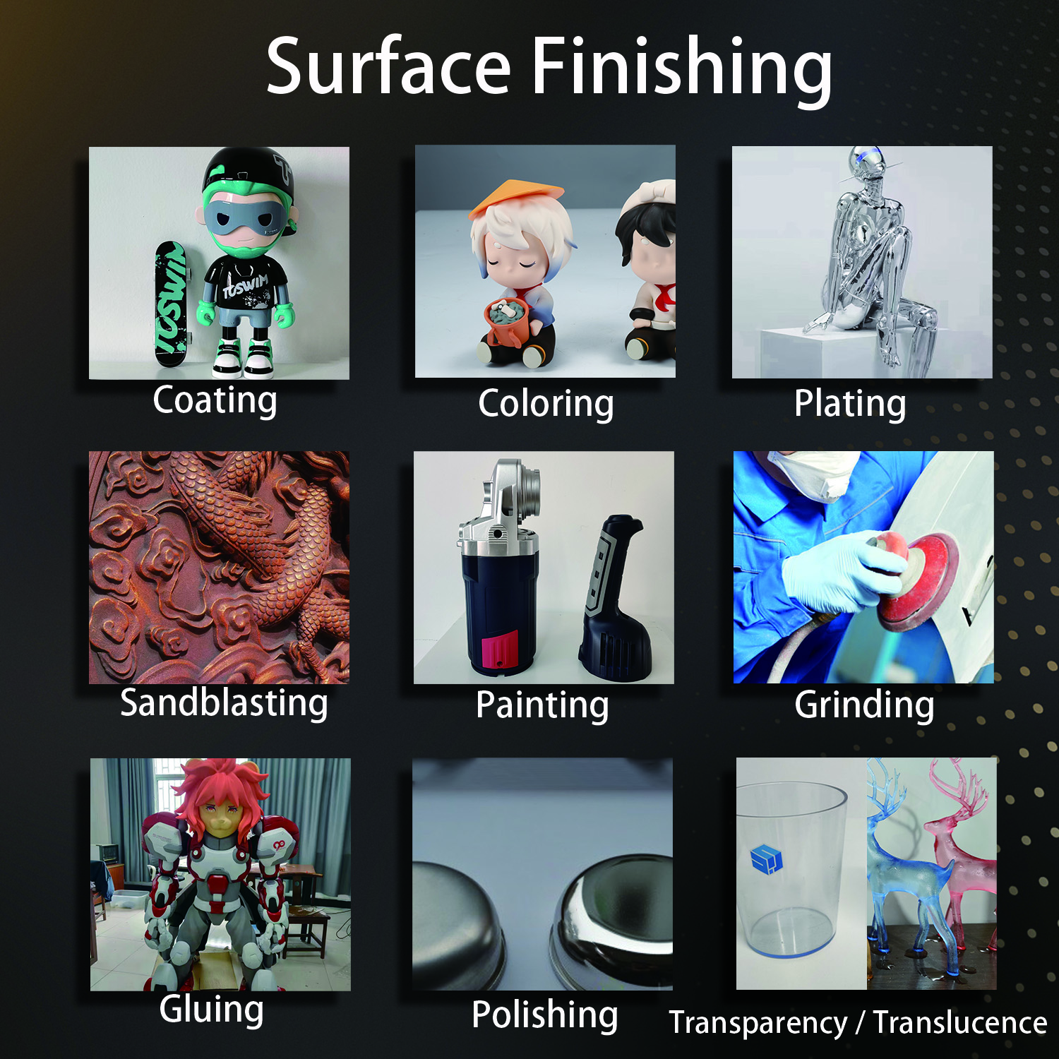 OEM SLA 3D Printing Service High Precision Resin Parts For Automotive &amp; Electronic Components