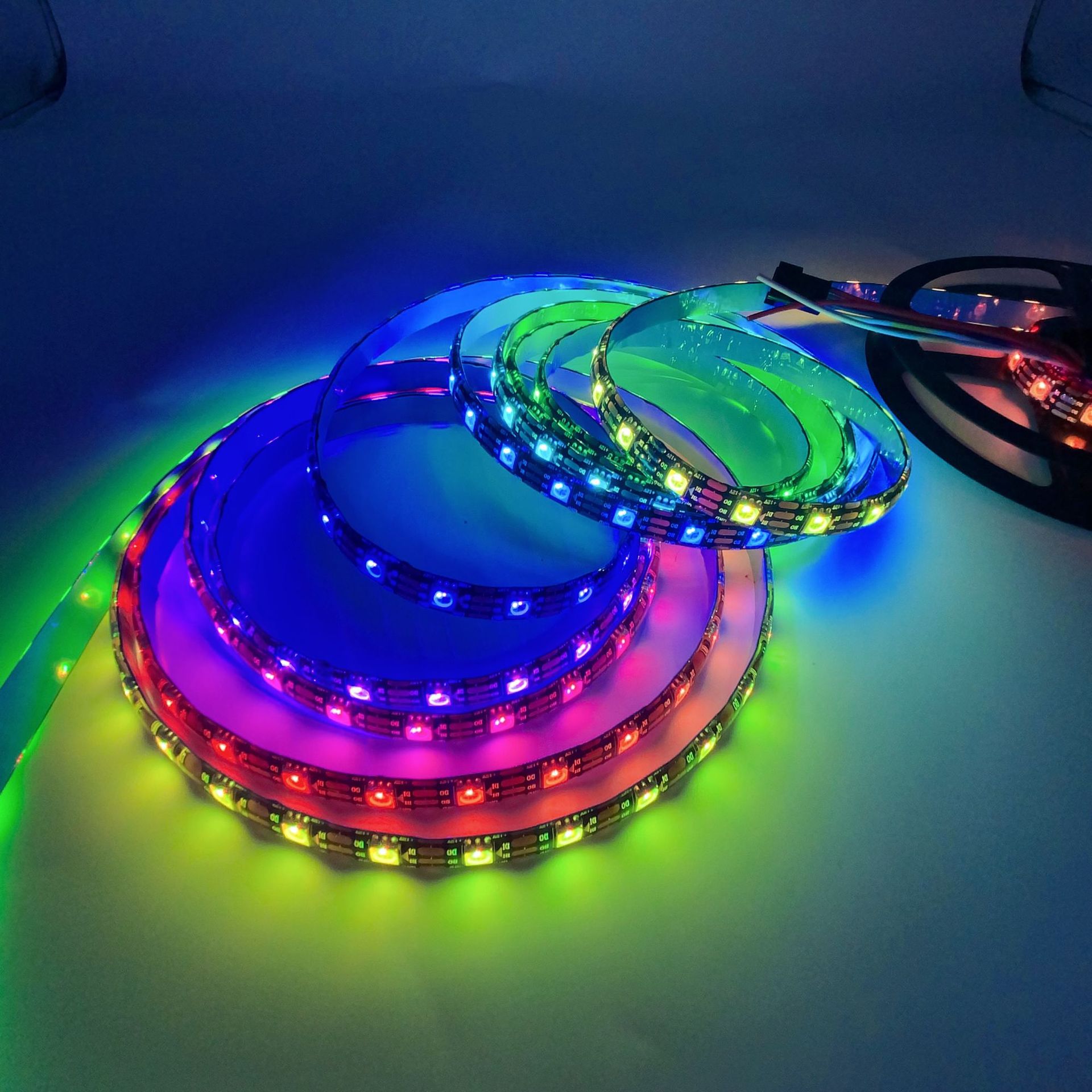 12V WS2815 Addressable RGB Pixel LED Strip 4Pins Individually 2815 RGBIC Programmable DMX SMD Smart 5050 Pixel RGB Led Strip