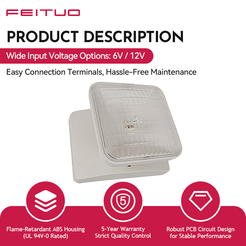 FEITUO Advanced Indoor Single Remote Lamp Head With Injection Molded ABS UL 94V 0 Flame Rating for Emergency Lighting