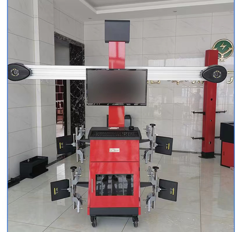Tricar Self Adaptive 3D Four Wheel Aligner Active Tracking Measurement Beam Wide Range Lift Support Two Large Screen Monitoring