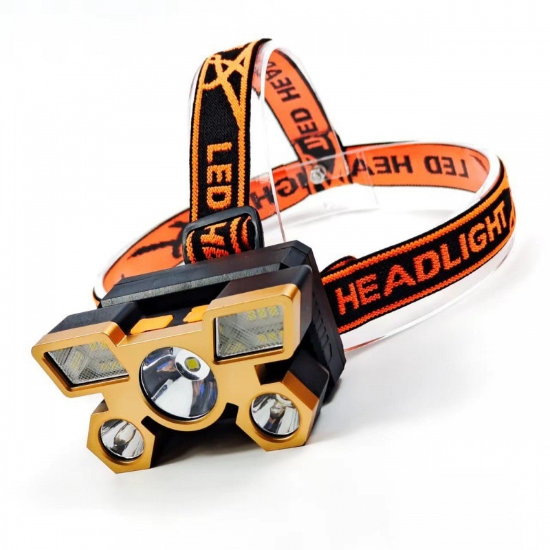 Portable High Lumen Ultra - Bright USB Rechargeable COB Waterproof Tactical LED Headlamp For Camping Adventure Fishing