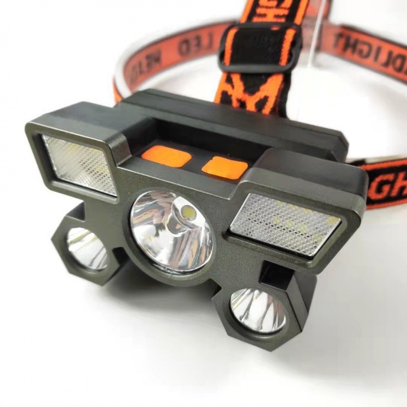Portable High Lumen Ultra - Bright USB Rechargeable COB Waterproof Tactical LED Headlamp For Camping Adventure Fishing