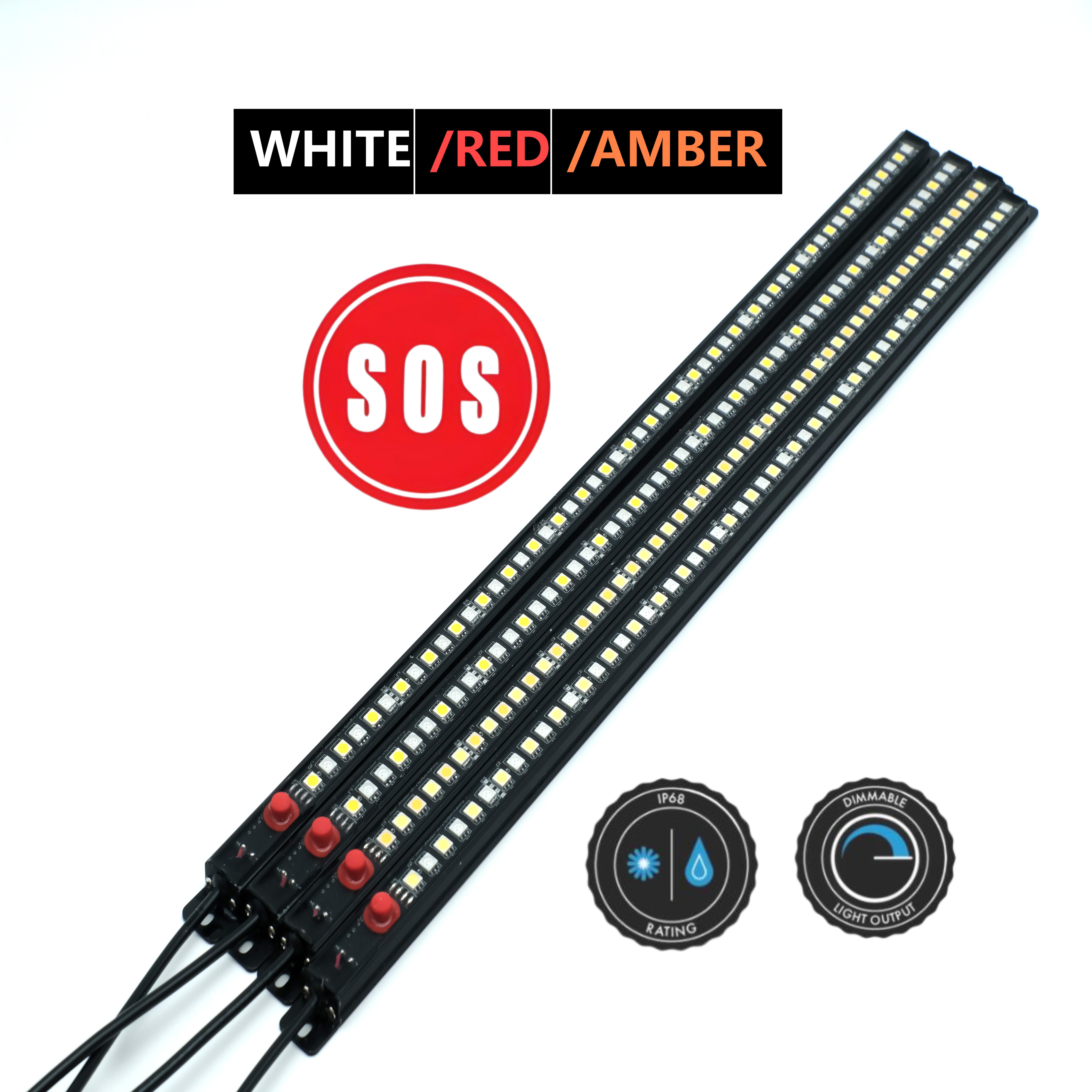 Dual Color LED Camping Light DC10-16V With Built-in Switch Button IP65 Rigid Light For RV Caravan Camper Tent Awning Lighting