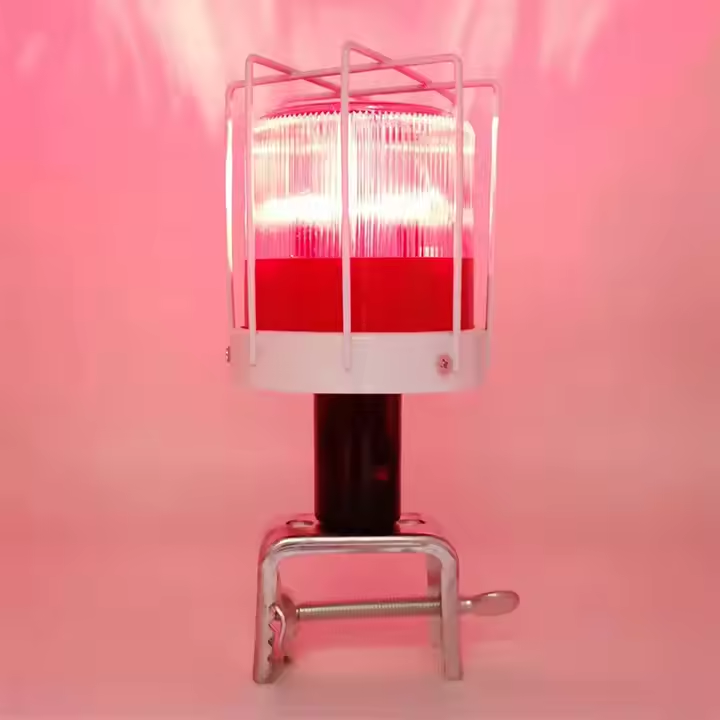 Cage Type Warning Light with Mounting Bracket - Heavy Duty LED Beacon for Industrial Vehicles