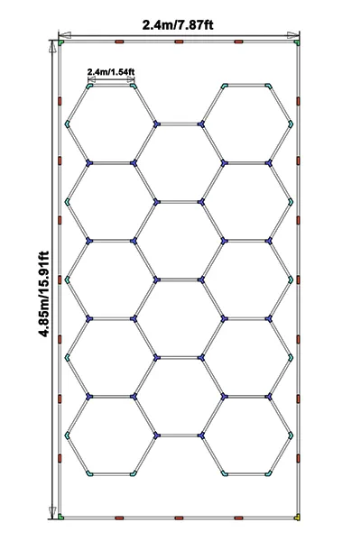 Car Wash Hexagon Led Light Specification Image