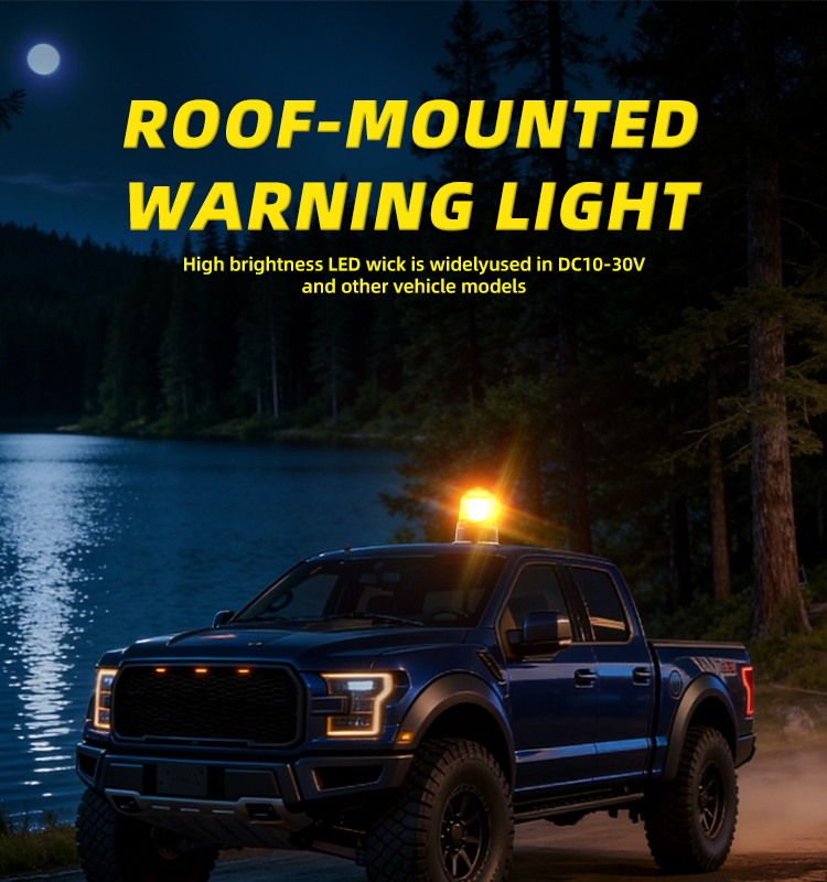 Hot Selling Heavy Duty Amber LED Strobe Warning Light for Vehicle Roof Top Agricultural Machinery Light Waterproof for Truck