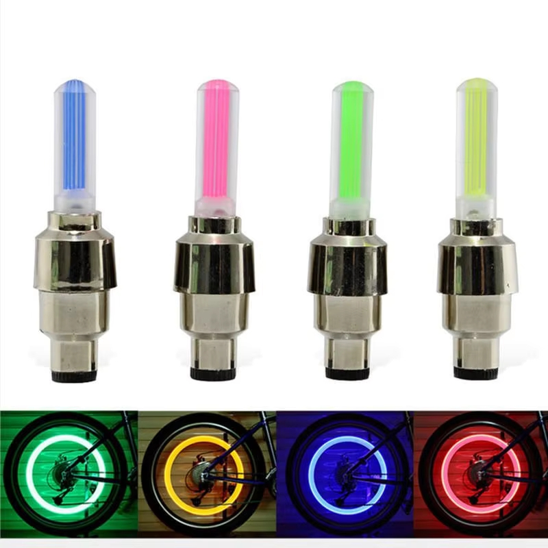 Safety Firefly LED Wheel Tire Valve Cap Lights 4 Colors For Cars Motorcycles Bicycles Motion Activated Decorative Glow Lamp