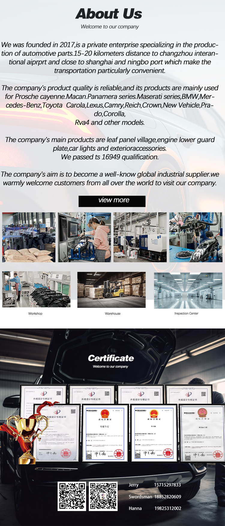 Automotive Parts Showroom