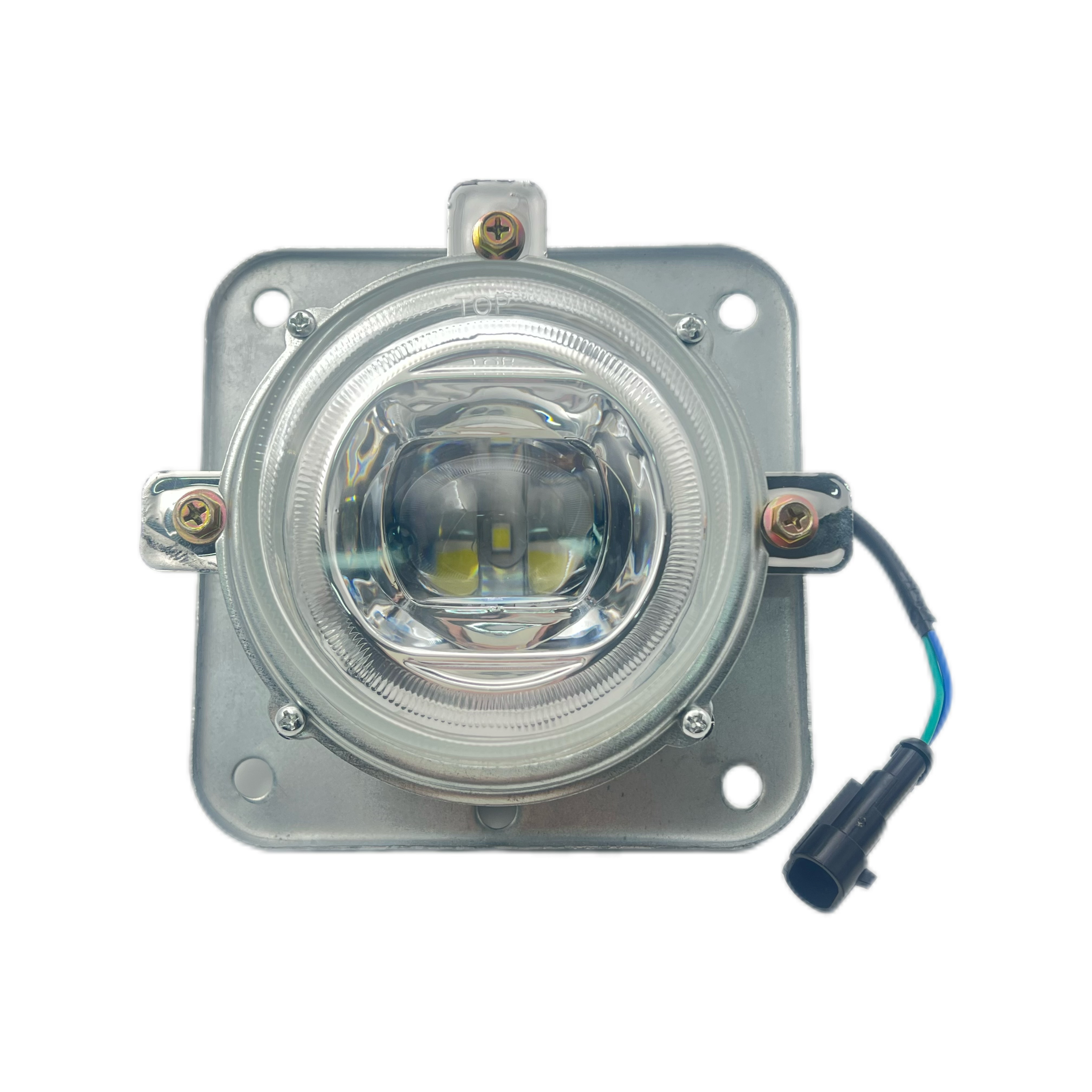 High Brightness 100mm LED Lens Headlights Energy Saving High Low Beams for Sanitation Vehicle 6000k Color New Condition