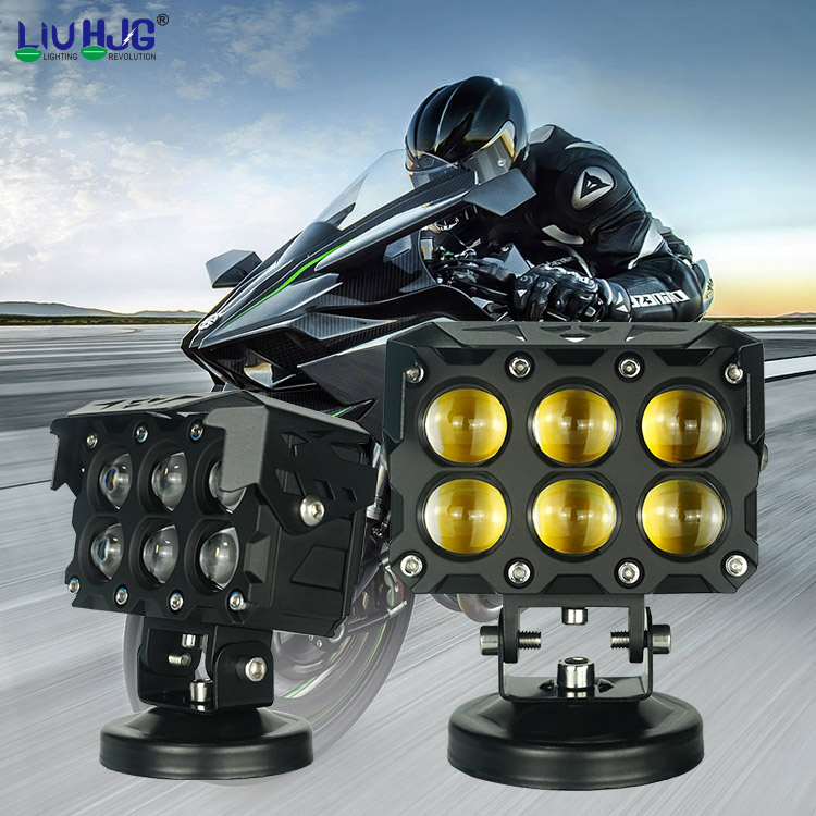 Liuhjg Custom OEM ODM 6 Lens Motorcycle Lighting Projector Led Fog Driving Light for Car Bike