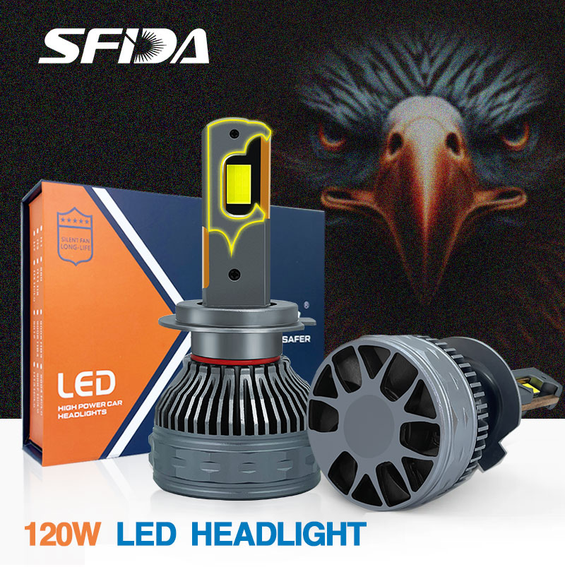 SFIDA K3 120W 6000K LED Car Headlight Bulbs Universal Fitment 12V 2 Years Warranty for Fog Light Replacement