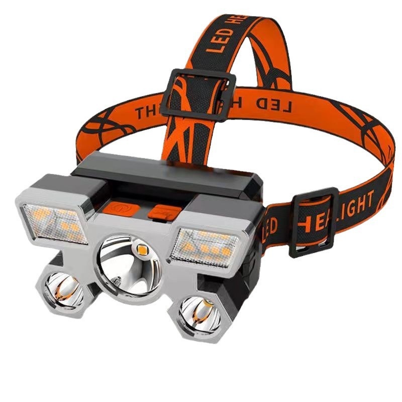 Portable High Lumen Ultra - Bright USB Rechargeable COB Waterproof Tactical LED Headlamp For Camping Adventure Fishing