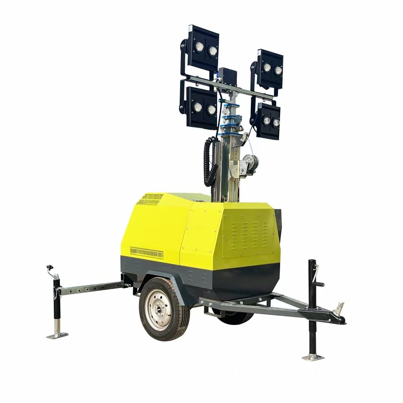 Downward LED Mobile Lighting Vehicle 5-9M LED Outdoor Lighthouse for Mine Emergency Engineering Lighting Lamp Mobile Diesel Lamp