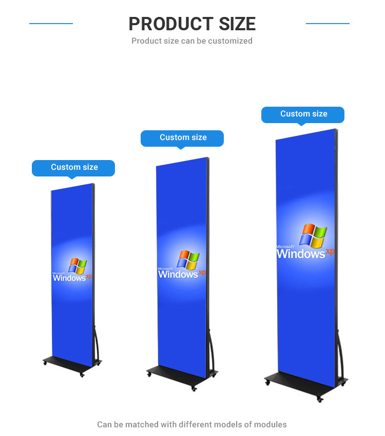 Versatile 640mm X 1920mm LED Poster Screen for Stunning Visuals