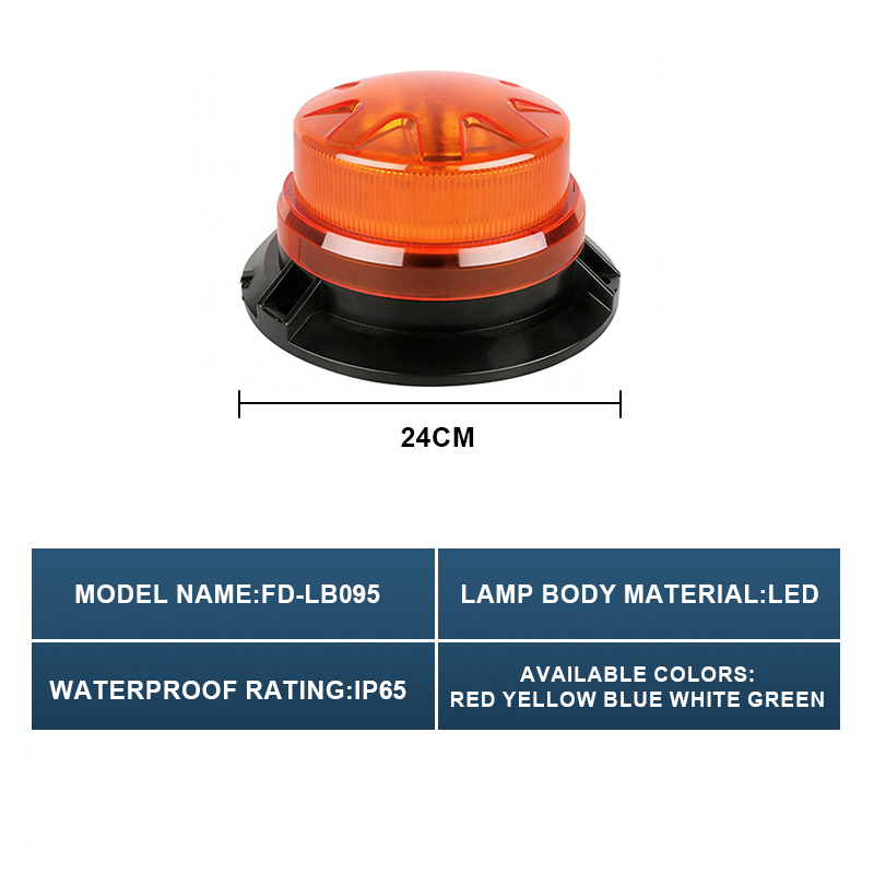 24W LED Strobe Warning Beacon Lights 12V High Brightness Car Emergency Flash Lights With 8 Flash Patterns And Long Service Life