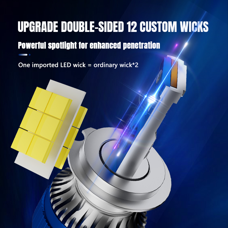 RUTENSE Automotive Accessories Headlight C8 H4 H7 Headlamp Led 9005 IP67 6000k Auto Led Bulb for Car