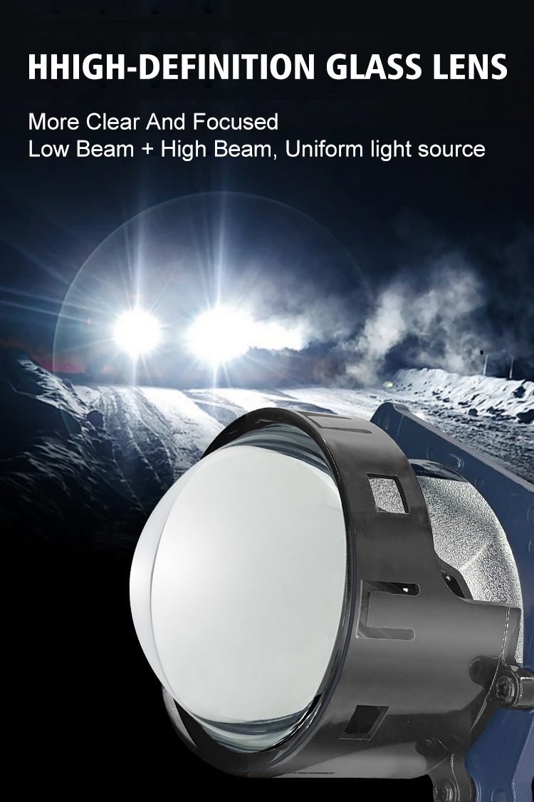 3inch AFS Bi Led Projector Lens 58W Adaptive Sensor Hi Low Beam LED Projector Lens for Car
