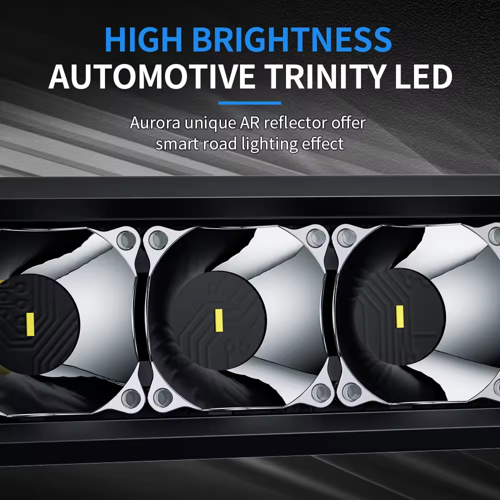 In Stock Aurora Patent Screwless RGB Light Series Dual Row 4X4 Off Road Universal Car LED Light Bar