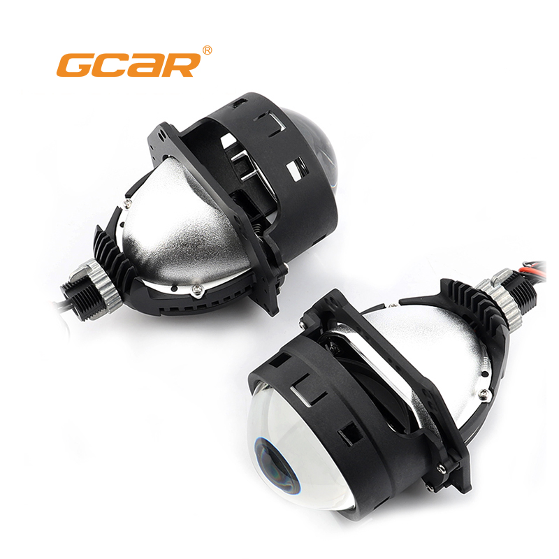 GCAR Energy Efficient Bi LED Car Lights 45W Low Power 3.0 Inch 6000K Cool White Projector Headlight