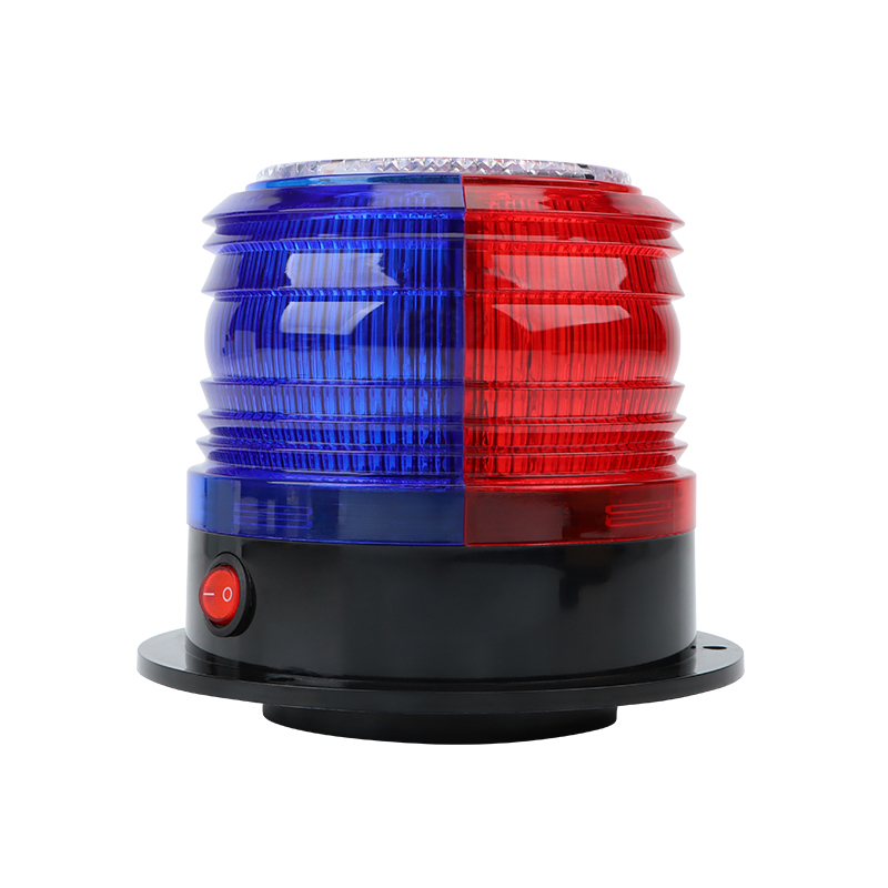 Safety Warning Flashing Light With Solar Charging