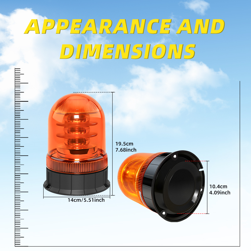 Hot Selling Heavy Duty Amber LED Strobe Warning Light for Vehicle Roof Top Agricultural Machinery Light Waterproof for Truck