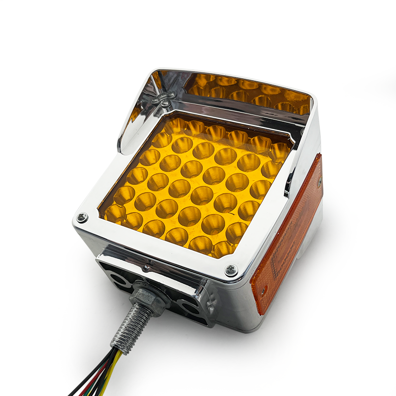 Vehicle Safety Manufacturing 12V-24V 8.4W 42LED Chrome Led signal Double Face Side Marker Light for Truck Trailer Van