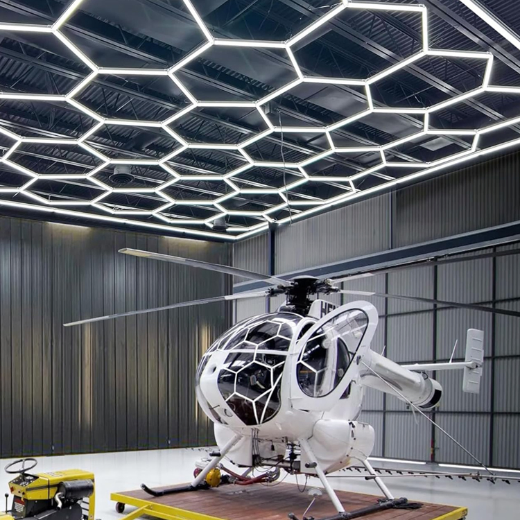 Hexagonal Honeycomb Automotive LED Working Lights 220V Linkable Car Showroom Beauty Station Care Workshop Lamp Detailing Lights