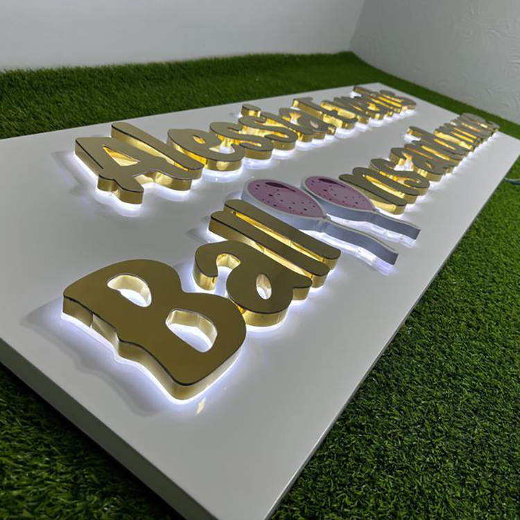 3D LED Backlit Logo Sign Metal Signboard Custom Logo Business Name Sign Led Signs For Business Outdoor Company Office Wall Decor