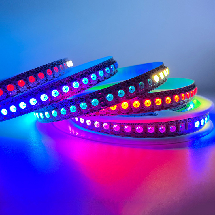 12V WS2815 Addressable RGB Pixel LED Strip 4Pins Individually 2815 RGBIC Programmable DMX SMD Smart 5050 Pixel RGB Led Strip