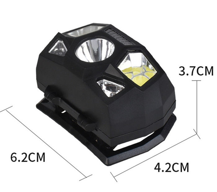 Front Headlamp Super Bright USB Rechargeable Mini Smart Induction Dual LED Multi Function Headlamp