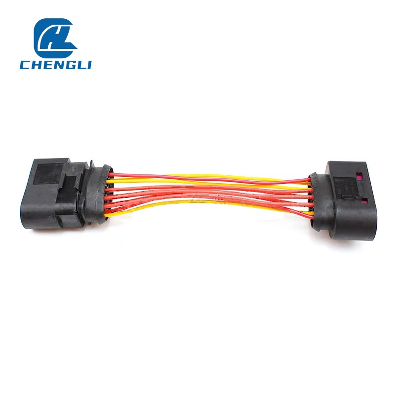 ODM OEM Customized 16 Pin 14P/10P Male Female Auto Headlight Flat Cable Assembly with Modified TPE Insulation