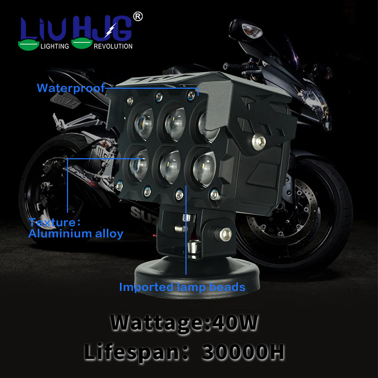Liuhjg Custom OEM ODM 6 Lens Motorcycle Lighting Projector Led Fog Driving Light for Car Bike