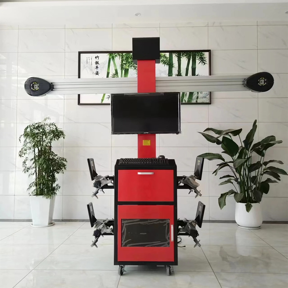 Tricar Self Adaptive 3D Four Wheel Aligner Active Tracking Measurement Beam Wide Range Lift Support Two Large Screen Monitoring
