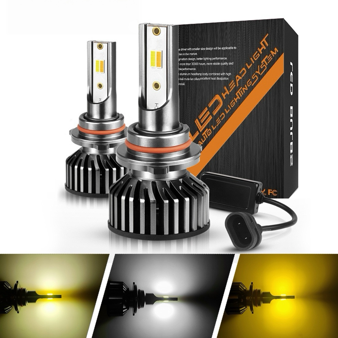 Manufacturer H7 LED Headlights With Both High Low Beams LED Car Bulbs With Built-in Decoding Truck Front Headlamps