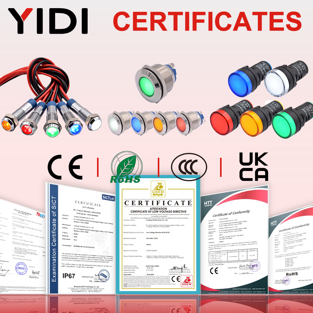 19mm Flat Head Metal Indicator Light Screw Terminal Red Green Blue White Yellow LED Pilot Light Signal Lamp for Car Bus Truck