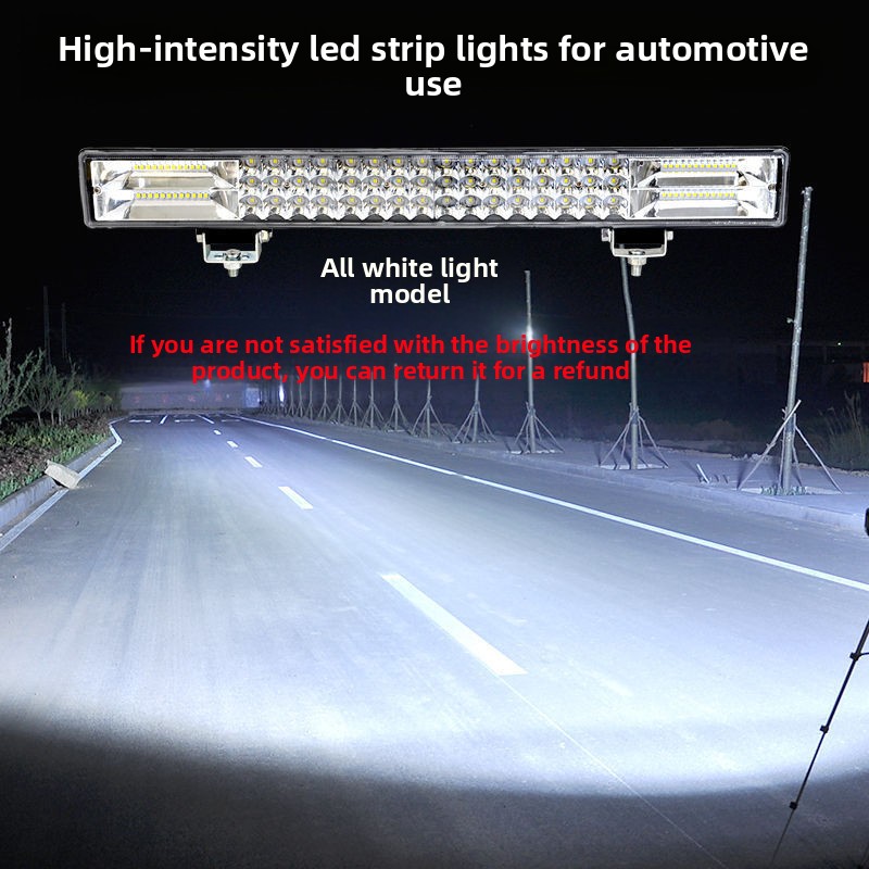 Car LED Spotlights 12V/24V Grille Strip Lights Truck Modification Ultra-Bright High-Beam Flashing Lights Off-Road Lights