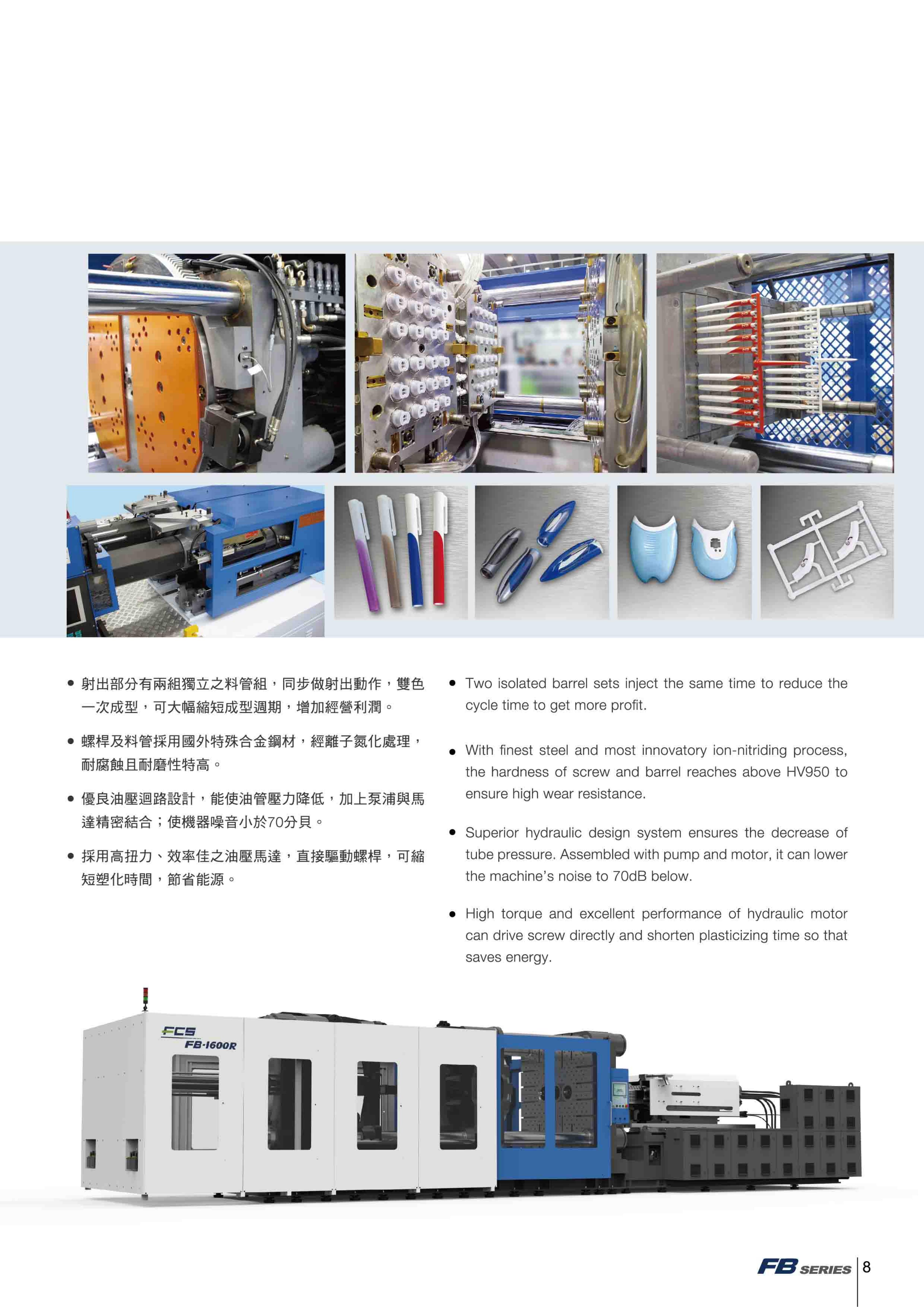 LED Tail Lights Auto Lighting System Taillight Making Two Color Injection Molding Machine 280ton FB-280R