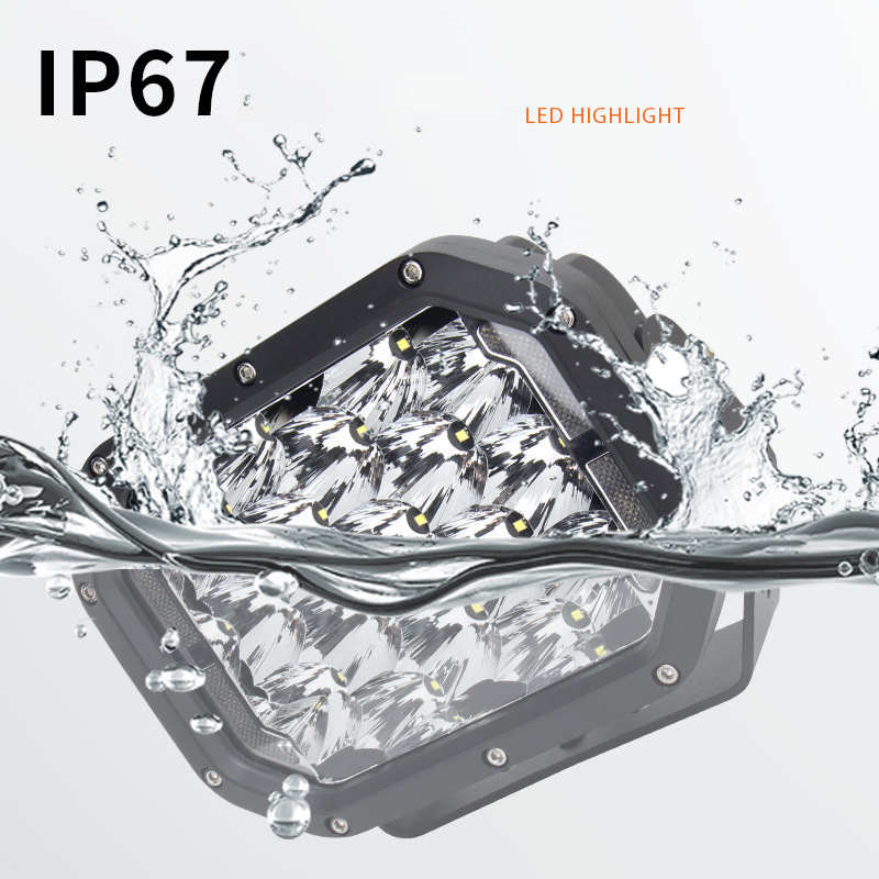 Super Bright 7-Inch Square LED Heavy Duty Driving Light 4000Lms Spotlight New Condition