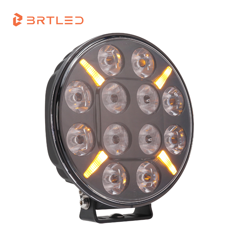 120W 9 Inch 12V 24V Round Combo Beam Driving Vehicle Spot Light Truck Lighting System for Car