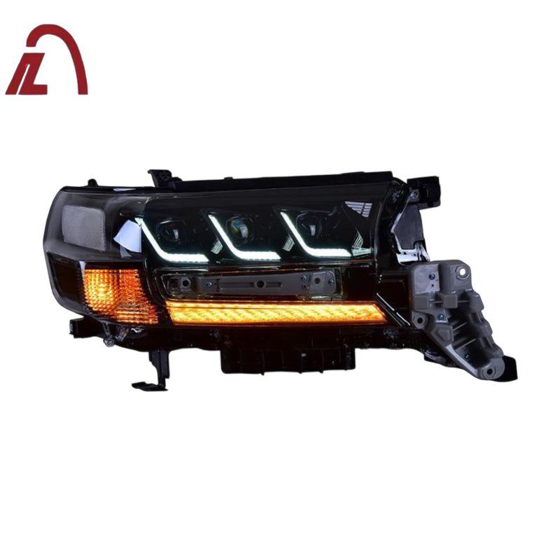 Wholesale Factory Price for Land Cruiser 2016-2021 Modified Headlight Triple Eyes LED Headlight Dynamic Turn Signal