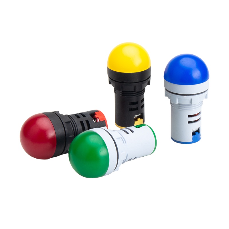 LVBO LED Red Green Dual Color Plastic Warning Indicator Light AD16-22S 22MM IP55 Screw Terminal 12V/24V/220V