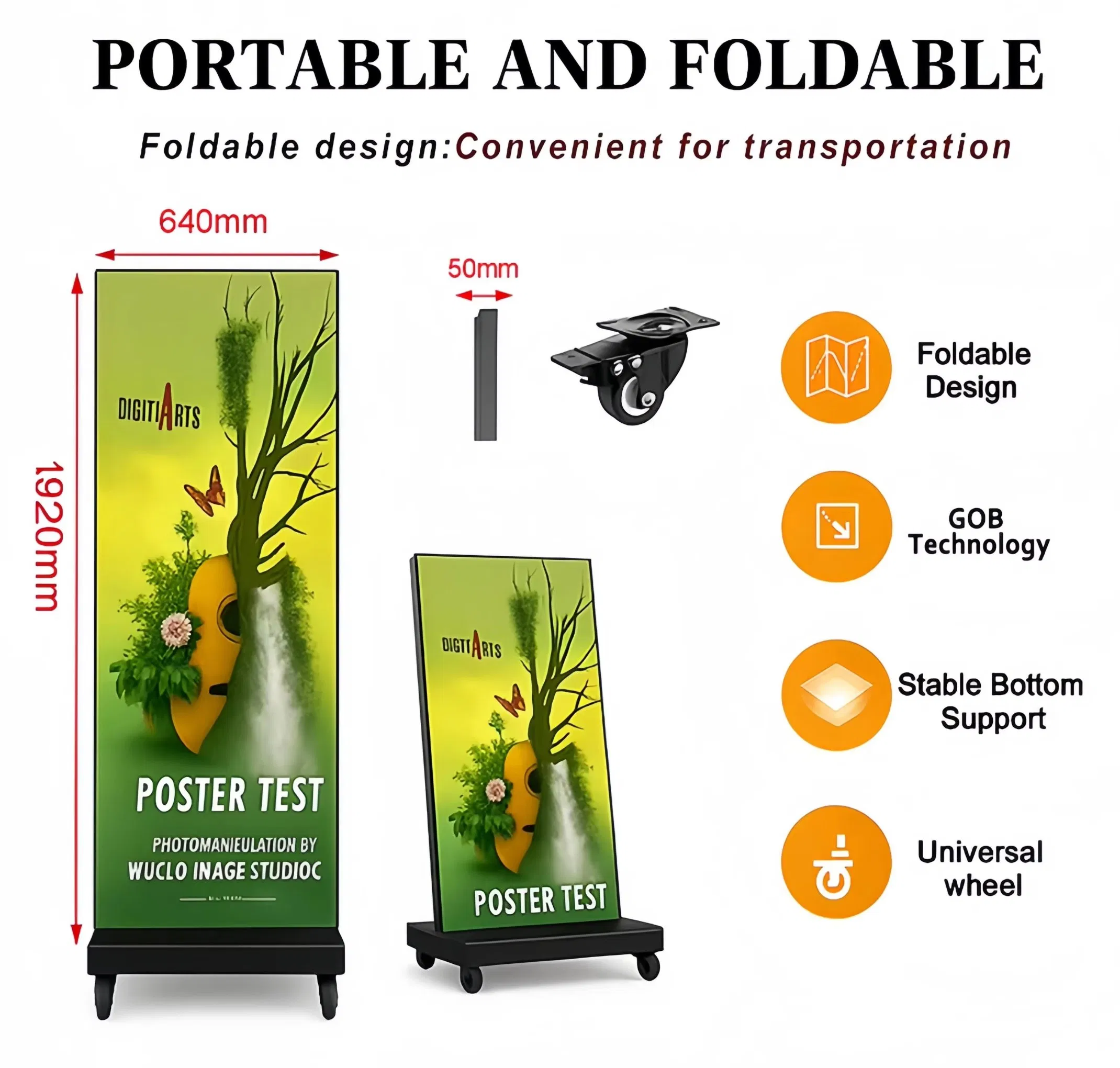 Versatile 640mm X 1920mm LED Poster Screen for Stunning Visuals