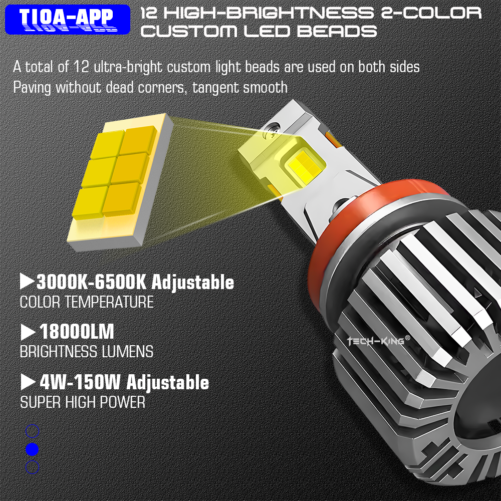 TECH-KING Bulb Adjustable Colors