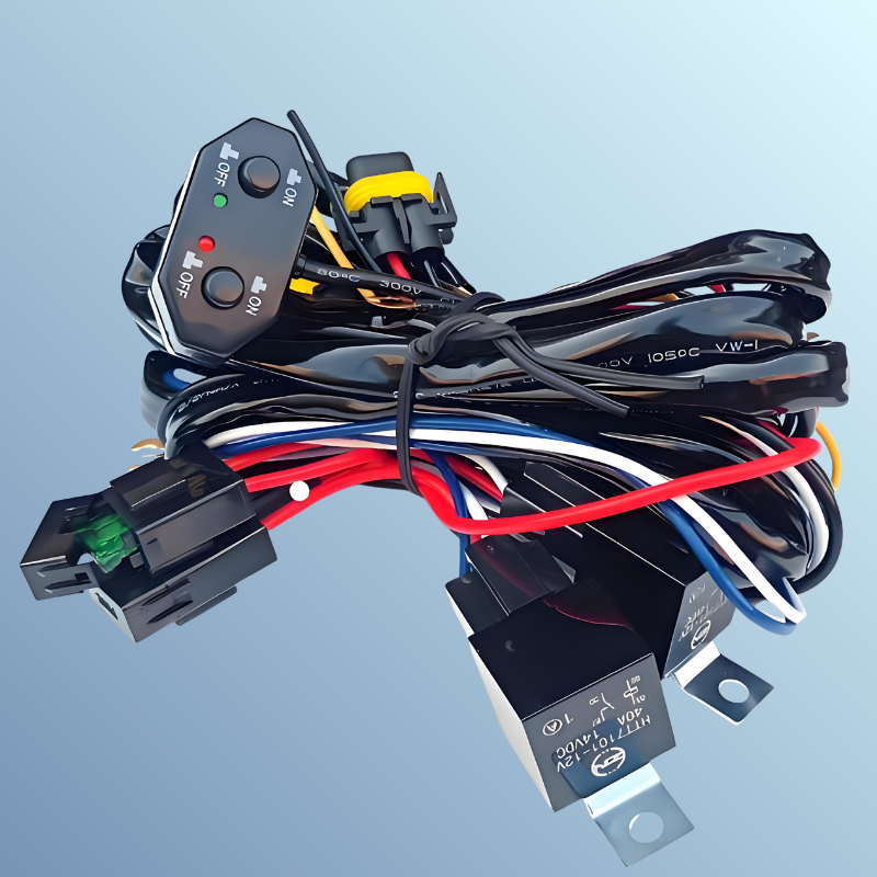 LED Work Light Copper Wiring Harness-40A-IP67 Rated-Offroad Modification/Repair Shop Fuse Protected Corrosion Resistant A07