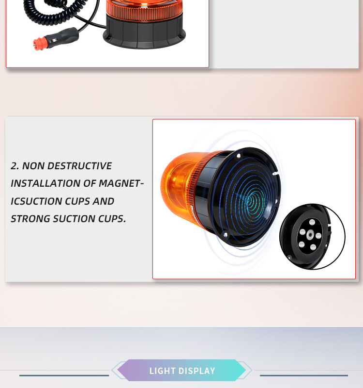 Hot Selling Heavy Duty Amber LED Strobe Warning Light for Vehicle Roof Top Agricultural Machinery Light Waterproof for Truck