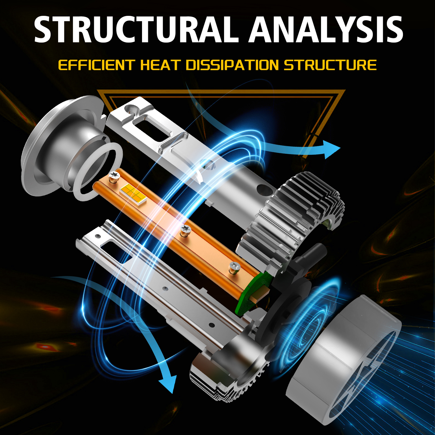 Super Bright 120W APP Controlled LED Headlight H4 H7 H11 9005 9006 9012 880 881 Dual Copper Tube 3 Colors Car Light