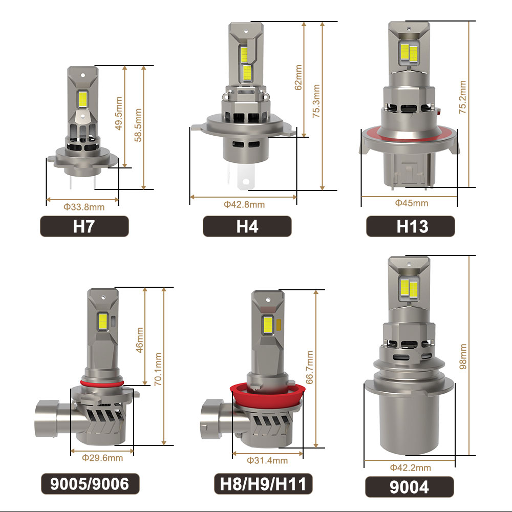 Auto Lighting System Z1 LED Headlights H13/9008 Bulb Bus Headlamp LED Lighting for Vehicle Cars LED Head Lights
