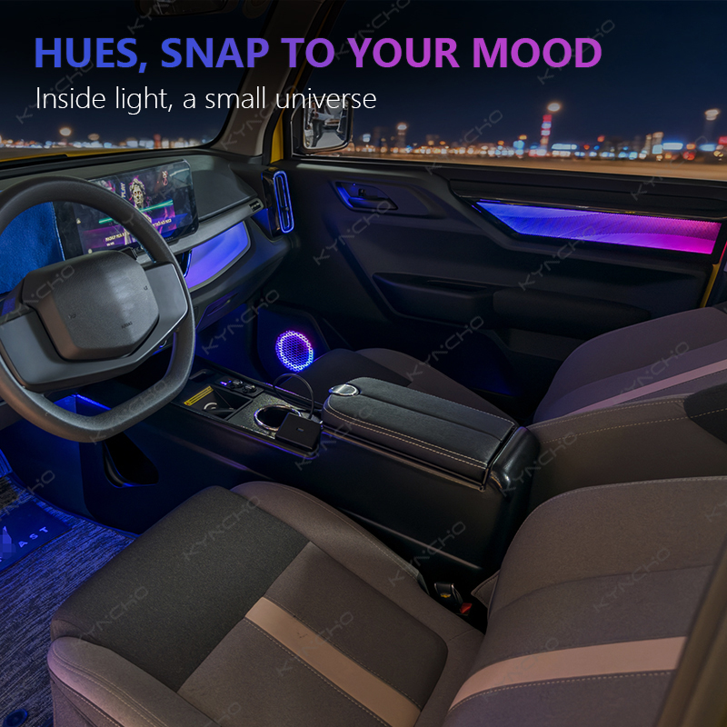 KYNCHO VINFAST VF3 Intelligent Interior Car Ambient Light Symphony LED for APP Control 12V Neon Flowing Auto Interior Lighting